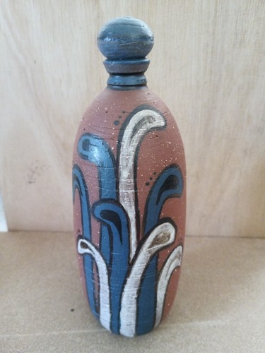 Superbe bouteille terre cuite - bouteille,