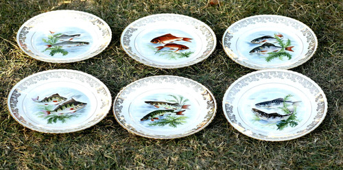 Lot assiettes poisson - lot,