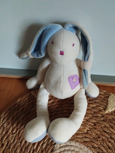 Peluche doudou lapin blanc