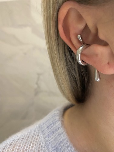 Faux piercing ear cuff - faux,