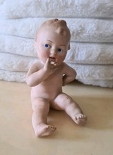 Antique German Gebruder Piano Baby Porcelain Cookies 19th Century Signed 