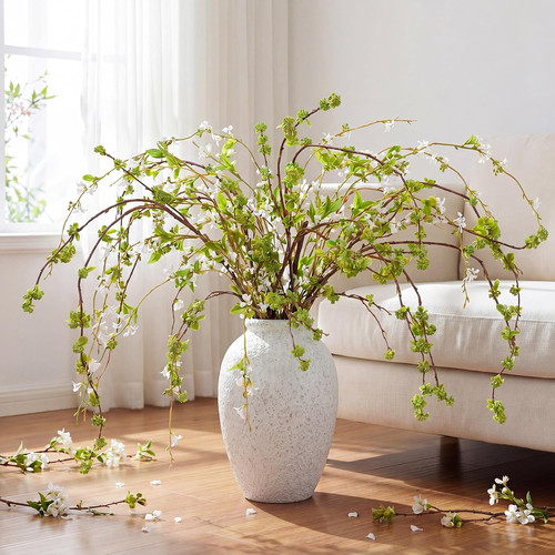 Pcs white blossom faux - 6,