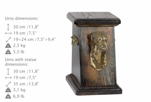 Whippet urne bronze froid - whippet,