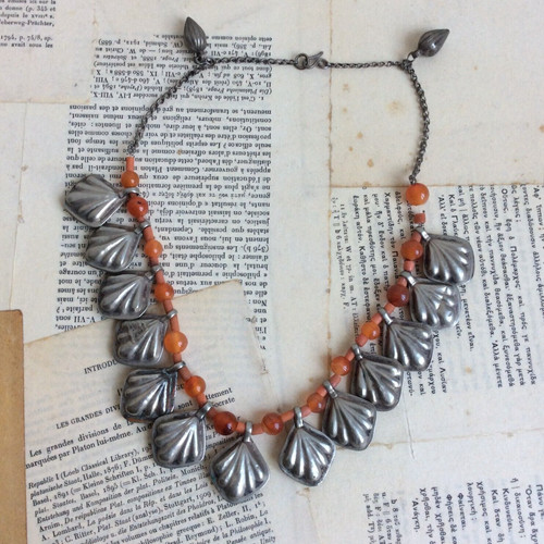 Collier ethnique métal et - métal,