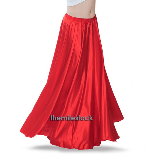 Jupe longue tms - jupe, rouge