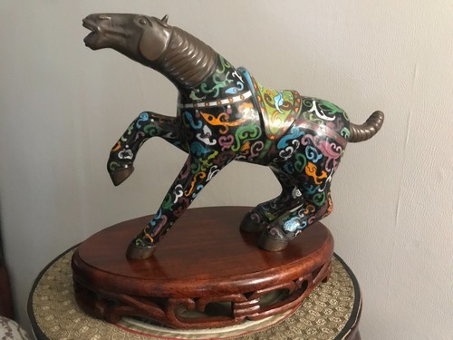 Cloisonne statuette figurine - cloisonne,