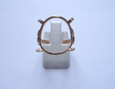 Monture bague pièce or cintrée 4 griffes pour pièce 10 Francs Napoléon