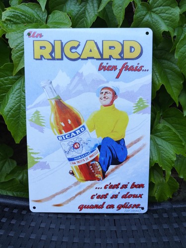 Plaque métal ricard 20x30cm - plaque,