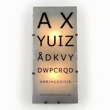 Vintage 2000s Gyllen IKEA Lamp Sconce Ophthalmology Test Letters