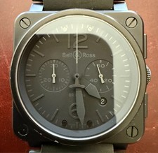 Bell & Ross BR 03-94 Phantom Chronograph Automatic "Blacked Out" Pilot Watch