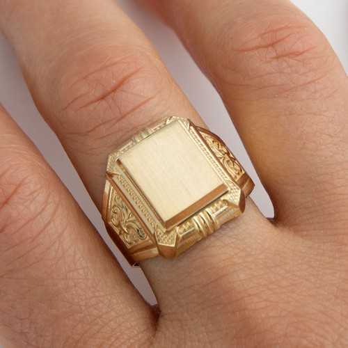 Bague chevalière jaune - bague,