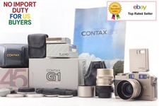 2 objectifs [ COMME NEUF avec flash boîtier ] Contax G1 RF Film Camera 45mm...