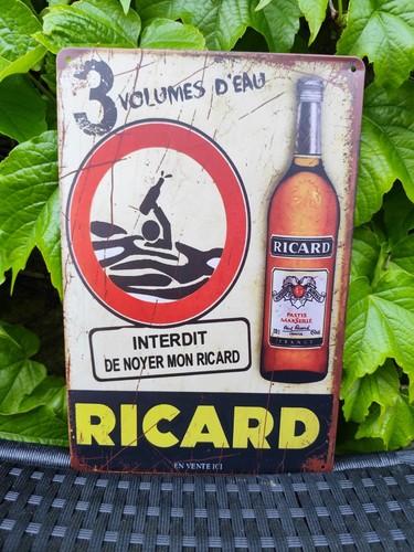 Plaque métal ricard - métal,