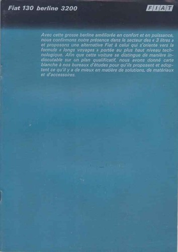 Catalogue brochure fiat 130 - brochure,