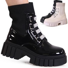Bottes Biker À Talon En