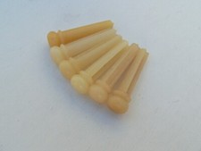 Non Blanchi OS Pont Jeu de Broches Acoustique Guitare Folk Corde Chevilles Ivory