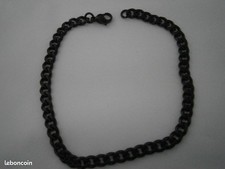 Bracelet cubain fait main en acier inoxydable de 23 cm sur 7 mm coloré