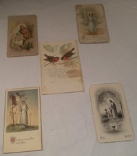 5 anciennes images pieuses (