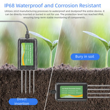 Testeur de sol USB Eightinone avec pH température d'humidité salinité et NPK