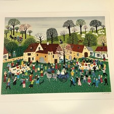 Vintage Limited Edition Vintage 25”x19” Print LAPLAU PARIS Signed by Artist