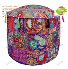 Indien Repose-Pieds Pouf Coton