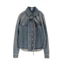 LOEWE Bow Shirt blouse chemise #36 S359Y1DX08 cotton denim Blue Used