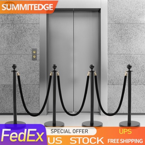 Black metal stanchion - black,