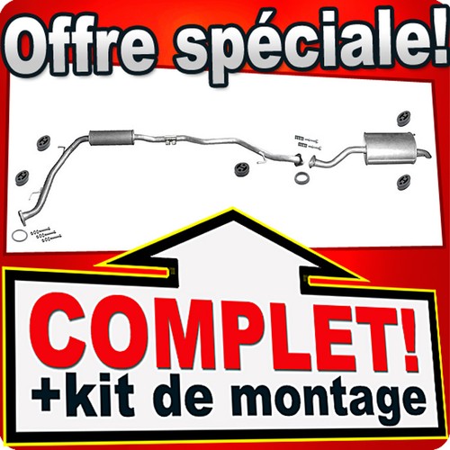 Ligne pot échappement - ligne, pour