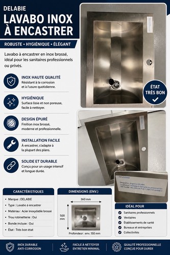 Delabie lavabo encastrer - à,