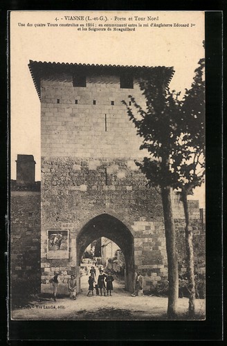 Cpa vianne porte - porte, et