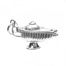 STERLING SILVER OPENING ALADIN'S LAMP CHARM  