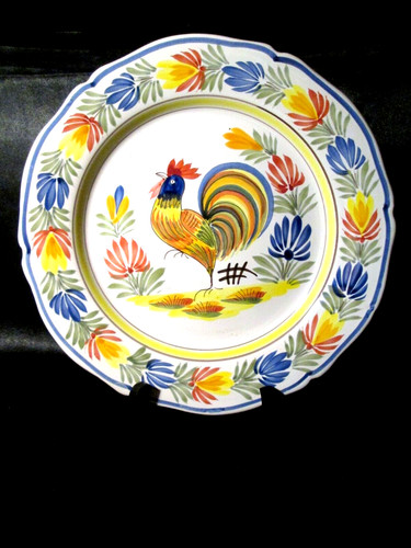 Assiette murale polychrome - assiette,