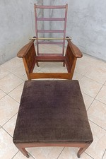 Fauteuil et repose-pied Morris Art &amp; Craft en hêtre