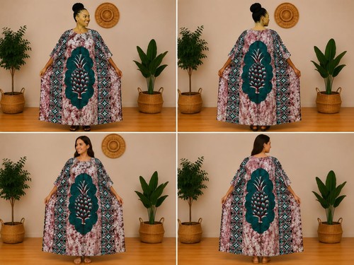 Boubou femme batik wax - wax, bassam