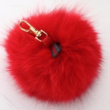 Porte-Clés En Fourrure Pompon