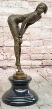 Sculpture En Bronze Chiparus Danseuse Art Déco Figurine Femme En Fonte À Vendre