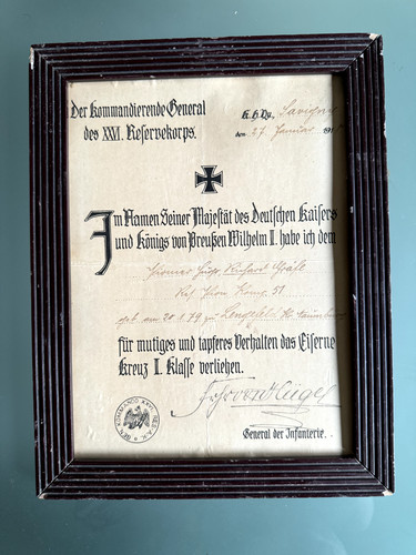 Allemagne ww1 brevet diplome - allemagne,
