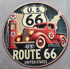 Plaque métal vintage Route 66