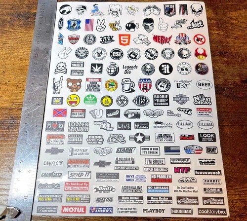 137 stickers 1 - 137, 1/8