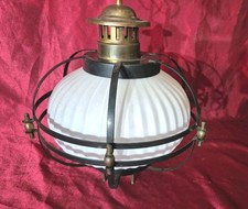 Lustre Suspension Opaline Design Vintage LOUIS KALFF années 60 ,éditions Massive