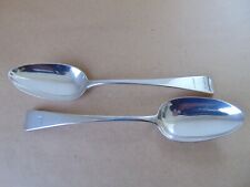 PAIR GEORGIAN STERLING SILVER CREST SERVING SPOONS LONDON 1809
