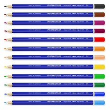 Staedtler 156 Ergosoft Aquarell Aquarelle Colorer Crayon - 12 Couleurs