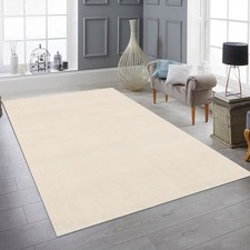 Tapis de salon Unicolore Facile d'entretien Design moderne en beige