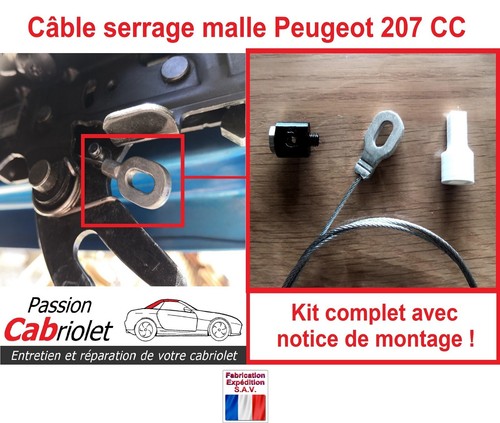 Câble serrage malle toit
