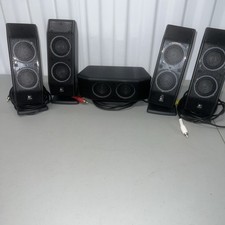 Logitech X-530 5.1 Sound System  5 Speakers Only Tested and Working NO Subwoofer