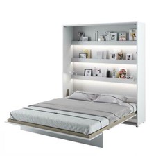 Lit Mural Bed Concept Lenart 140x200 Vertical Blanc Lit Escamotable Lit D'Invité