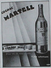 ADVERTISEMENT COGNAC MARTELL CORDON BLEU 35 YEARS OLD 1933 FRENCH ADVERT AD