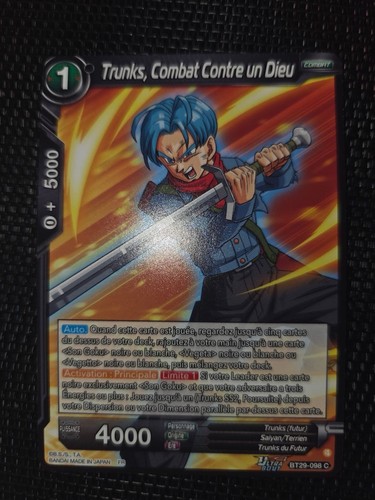 Trunks combat contre - combat, dieu