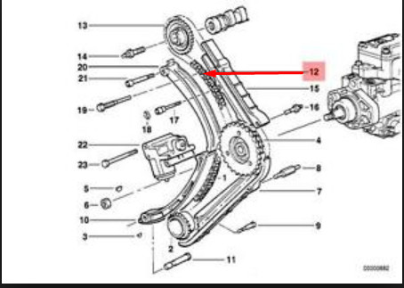 Chaîne distribution moteur - chaîne,