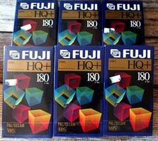 Lot De 6 VHS Vierges FUJI HS+  180 MIN. Neuves